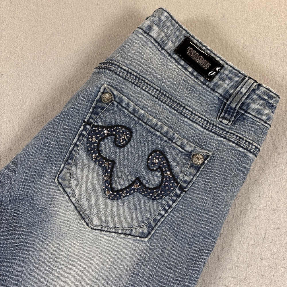 Bebock For Express‎ Boot Cut Jeans Women's Size 8 Embroidered Pockets